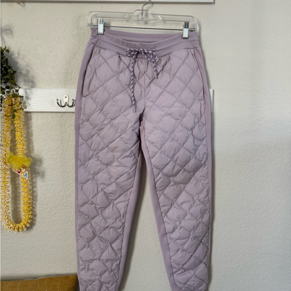 Athleta Light Purple Quilted Joggers